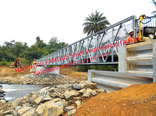 CHINA A ponte de aço modular militar, construção Pre-projetou a ponte pedestre da casa pré-fabricada através do rio fornecedor