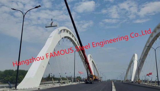 CHINA Ponte de arco de aço com capacidade de carga alta para pontes com o Sidework para a ponte da construção fornecedor