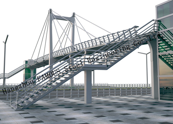 CHINA Metal pré-fabricado do corrimão de Skywalk das pontes pedestres do metal acima da cidade da estrada que Sightseeing fornecedor