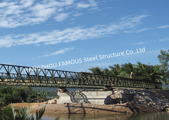 CHINA Ponte de aço pré-fabricada de Bailey para a ponte portátil do aço estrutural do projeto da tutela da água com cais de apoio fornecedor