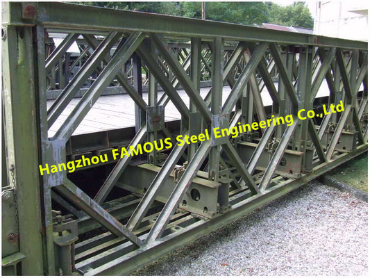 China Ponte de Bailey de aço do período longo, engenharia de aço modular da estrutura da ponte do metal de 3m fornecedor