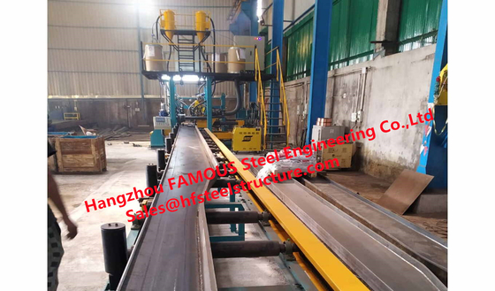 CHINA Processo geral da construção do aço estrutural que corta o tratamento de lustro de emenda do revestimento do sopro de tiro da soldadura fornecedor