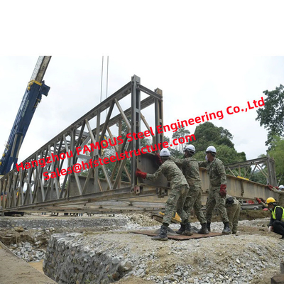 CHINA Ponte de Bailey militar modular, construção da construção de aço do salvamento da emergência das pontes do excesso do exército fornecedor