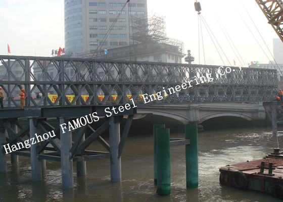 China Da capacidade pesada de aço modular da ponte de Q345B tempo longo pre projetado da fadiga Bailey fornecedor