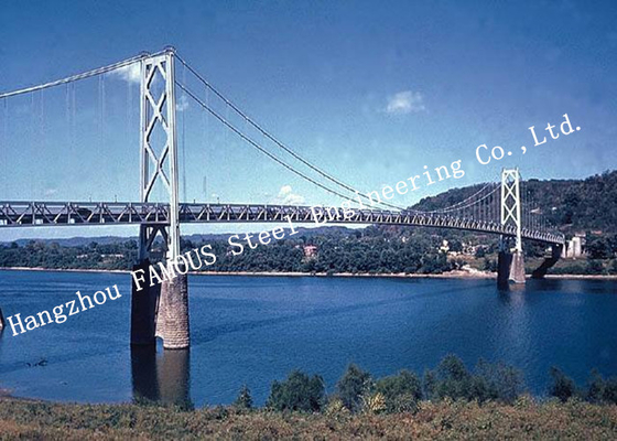 CHINA Ponte de cabo transversal estrutural de aço pré-fabricada moderna do rio da ponte de suspensão de Q345b fornecedor